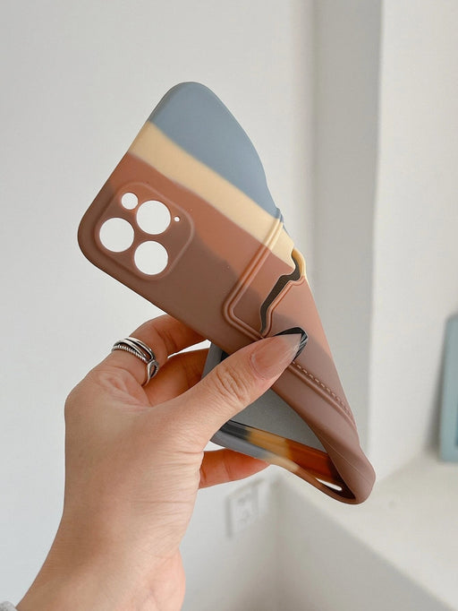 Funda para móvil de rayas de arcoíris con ranura de tarjeta - Quierox - Tienda Online