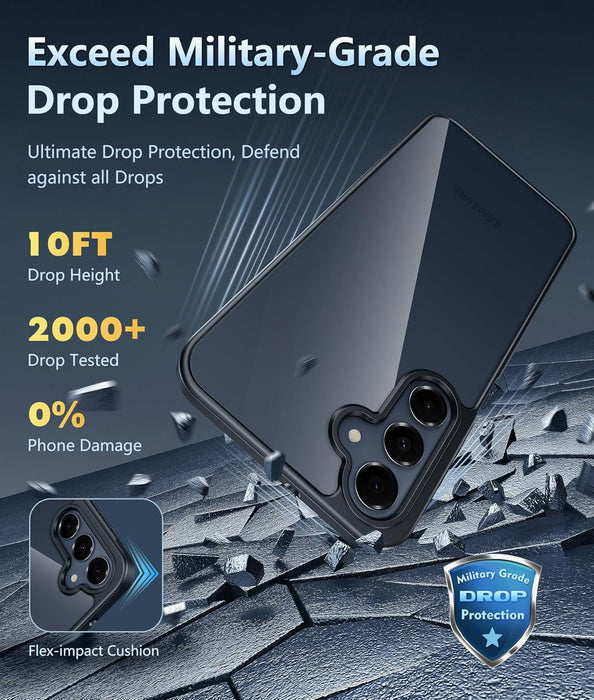 Funda para Samsung Galaxy A16 - 5G: Funda transparente y negro - Quierox - Tienda Online