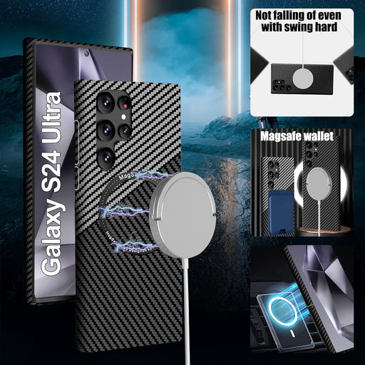 Funda para Samsung Galaxy fibra de carbono, compatible con Mag Safe - Quierox - Tienda Online