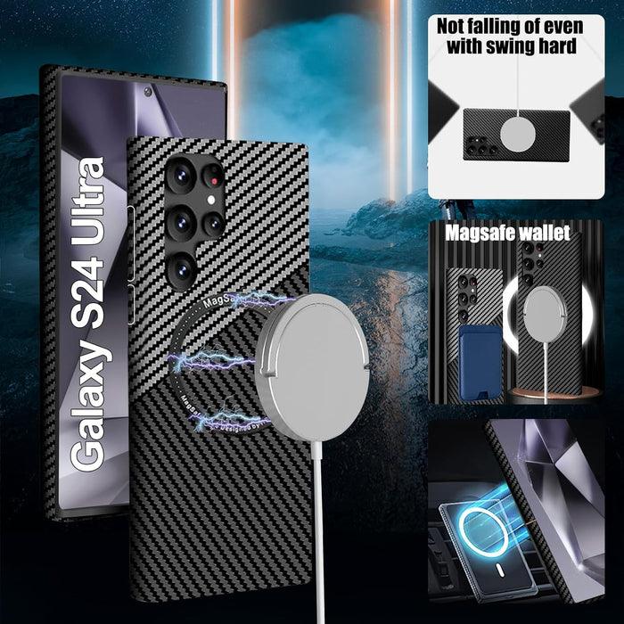Funda para Samsung Galaxy fibra de carbono, compatible con Mag Safe - Quierox - Tienda Online