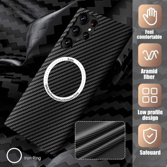 Funda para Samsung Galaxy fibra de carbono, compatible con Mag Safe - Quierox - Tienda Online