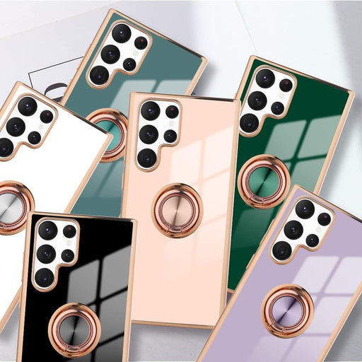 Funda para Samsung Galaxy S22 Ultra con soporte de anillo de rotación de 360° - Quierox - Tienda Online