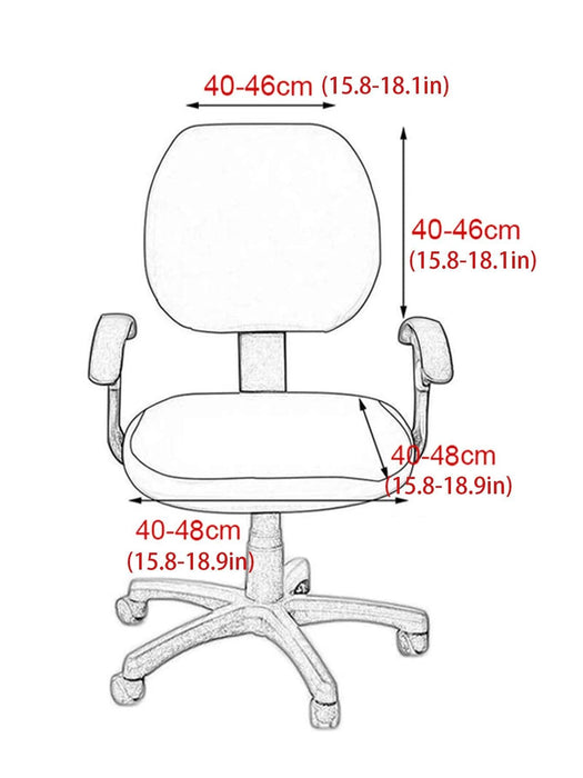 Funda para silla de oficina extraíble gris de 2 piezas, adecuada para oficina, estudio y hogar - Quierox - Tienda Online