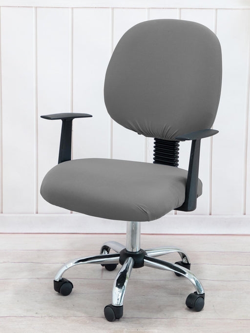Funda para silla de oficina extraíble gris de 2 piezas, adecuada para oficina, estudio y hogar - Quierox - Tienda Online