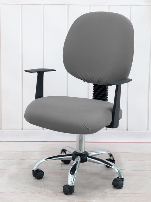 Funda para silla de oficina extraíble gris de 2 piezas, adecuada para oficina, estudio y hogar - Quierox - Tienda Online