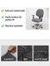 Funda para silla de oficina extraíble gris de 2 piezas, adecuada para oficina, estudio y hogar - Quierox - Tienda Online