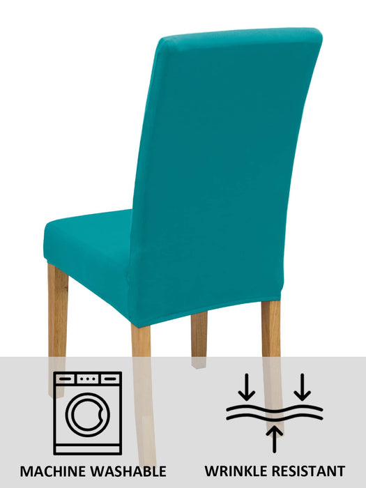 Funda para sillas de comedor de seda color leche, elásticas, de poliéster, 1 unidad - Quierox - Tienda Online