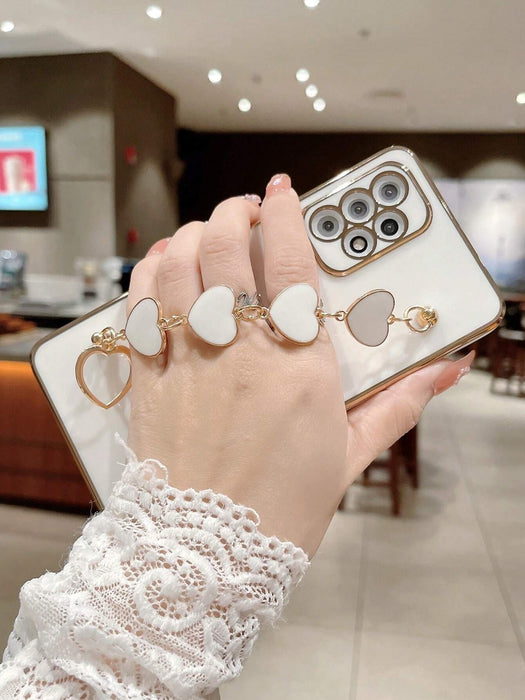 Funda para teléfono Apple Plating lisa con correa de mano - Quierox - Tienda Online