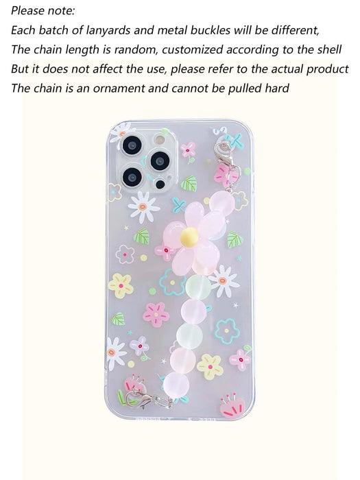 Funda para teléfono con cadena de flores, diseño floral pequeño, Iphone XS Max - Quierox - Tienda Online