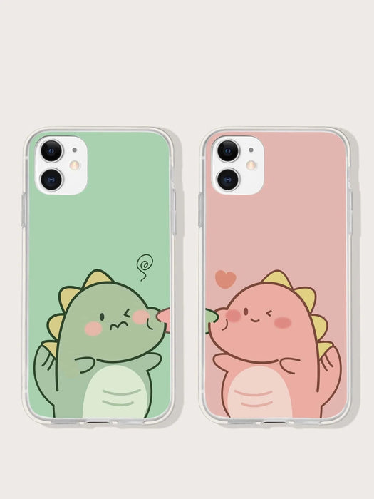 Funda para teléfono con dinosaurio de dibujos animados, 2 piezas, Iphone XS Max - Quierox - Tienda Online