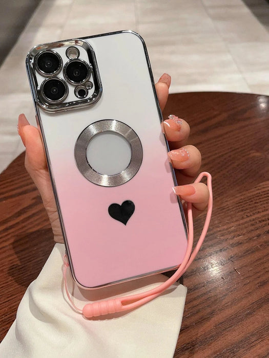 Funda para teléfono con diseño de corazón y cordón compatible - Quierox - Tienda Online