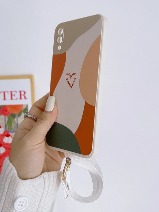 Funda para teléfono con diseño de corazón y cordón compatible con Galaxy A02/M02 - Quierox - Tienda Online