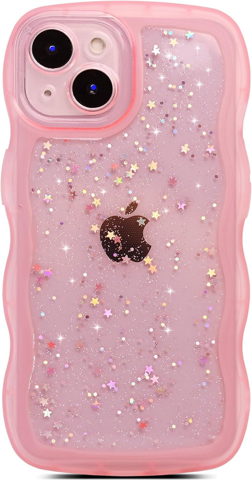 Funda para telefono con diseño de ondas rizadas, con purpurina brillante para iphone 13 mini - Quierox - Tienda Online