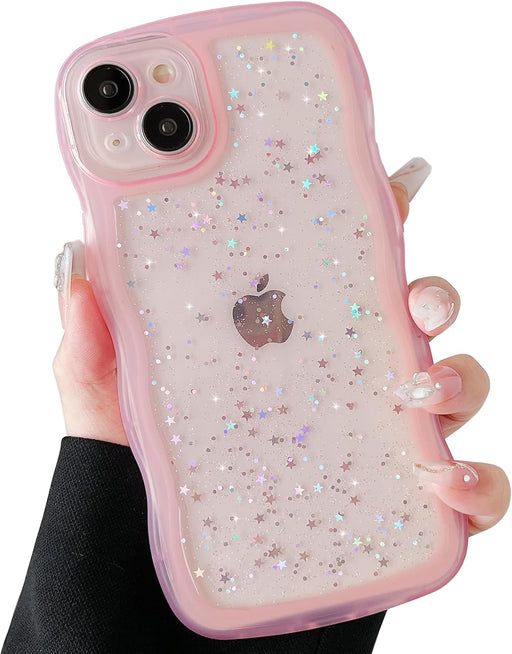 Funda para telefono con diseño de ondas rizadas, con purpurina brillante para iphone 13 mini - Quierox - Tienda Online