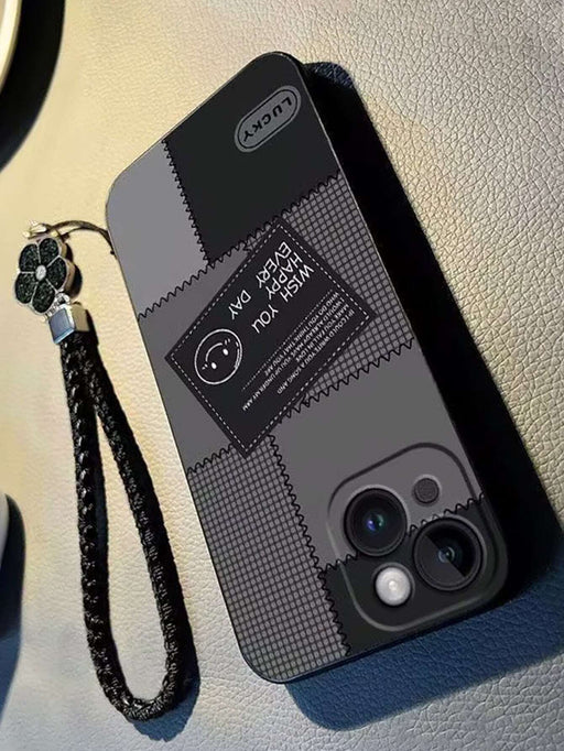 Funda para teléfono con estampado de letras y cordón Galaxy A12 - Quierox - Tienda Online