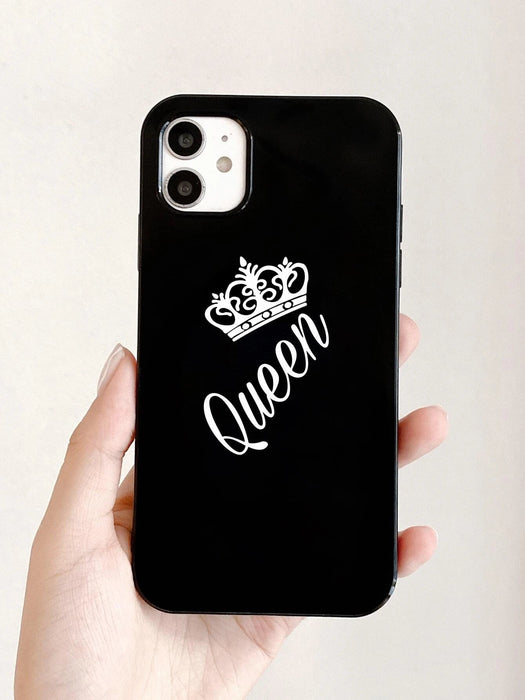 Funda para teléfono con gráfico de letras de pareja de 2 piezas - Quierox - Tienda Online