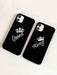 Funda para teléfono con gráfico de letras de pareja de 2 piezas - Quierox - Tienda Online