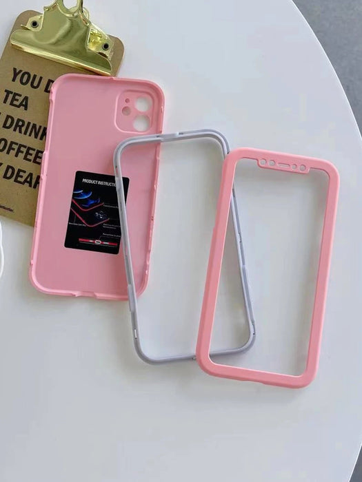 Funda para teléfono con marco en contraste de dos tonos - Quierox - Tienda Online