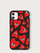 Funda para teléfono con patrón de corazón y ojos compatible con iPhone - Quierox - Tienda Online