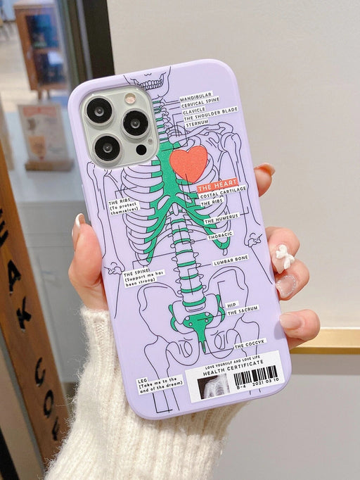 Funda para teléfono con patrón de esqueleto compatible con iPhone 11 - Quierox - Tienda Online