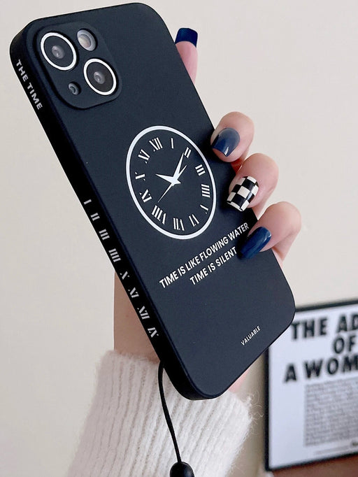 Funda para teléfono con patrón de reloj y cordón - Quierox - Tienda Online