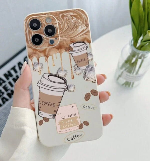 Funda para Teléfono: Estilo Café con Patrón de Goteo para iPhone 12 pro max - Quierox - Tienda Online
