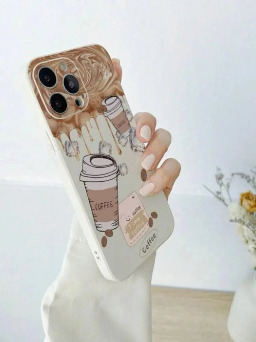 Funda para Teléfono: Estilo Café con Patrón de Goteo para iPhone 12 pro max - Quierox - Tienda Online