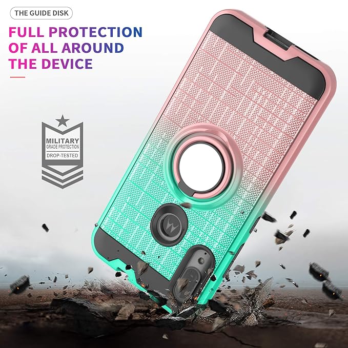 Funda para teléfono Moto E6 plus con protector de pantalla HD degradado - Quierox - Tienda Online