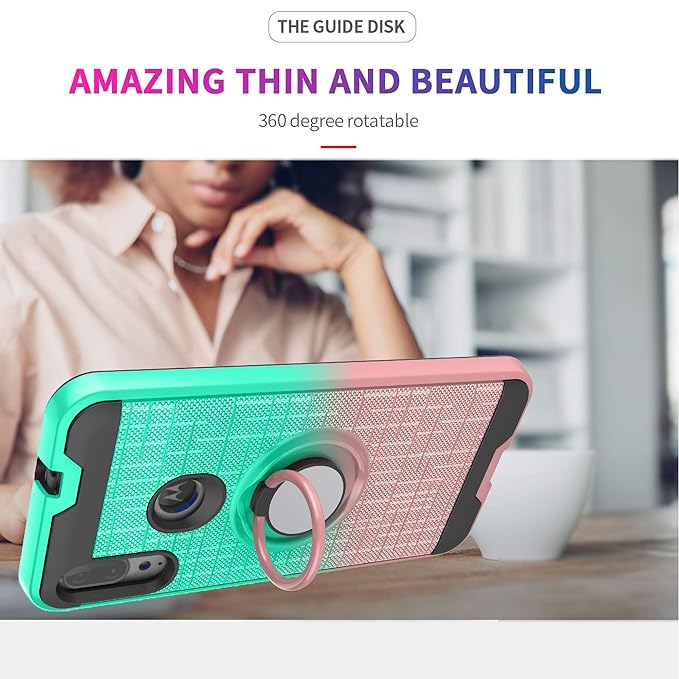 Funda para teléfono Moto E6 plus con protector de pantalla HD degradado - Quierox - Tienda Online
