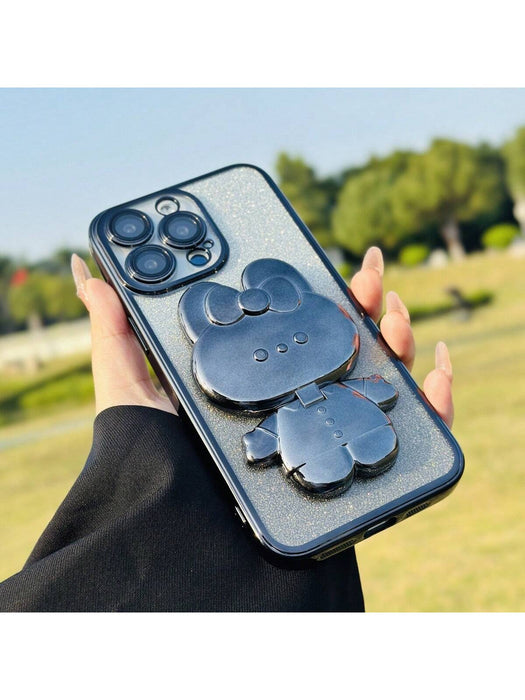 Funda para telefono movil con Caso Protector De Cámara De Purpurina Transparente Electrochapada Con Espejo - Quierox - Tienda Online