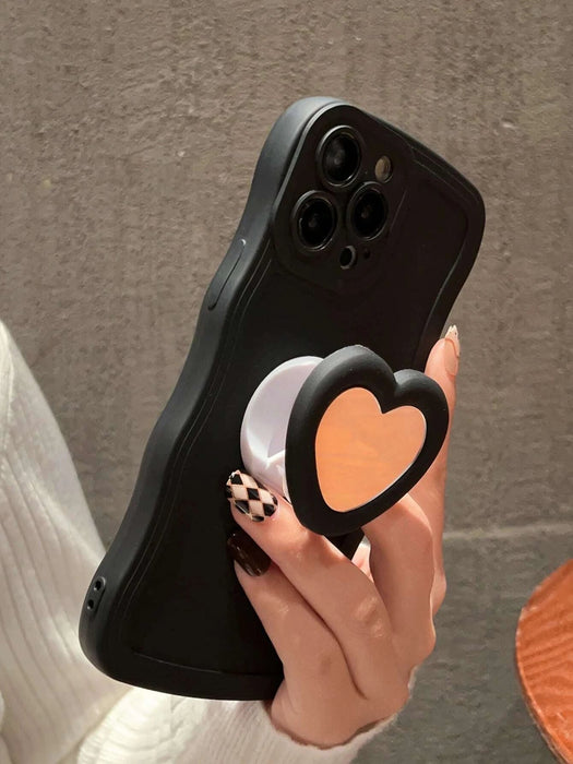 Funda para teléfono sencilla con diseño de corazón que resalta el agarre del teléfono - Quierox - Tienda Online
