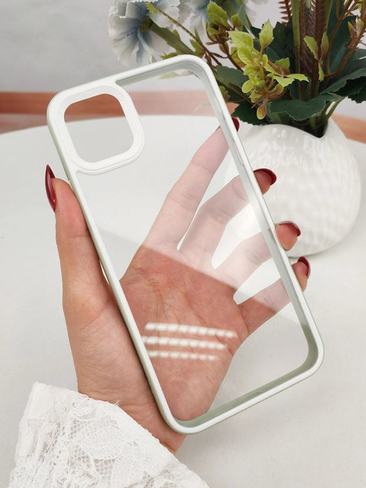 Funda para teléfono transparente con marco en contraste - Quierox - Tienda Online