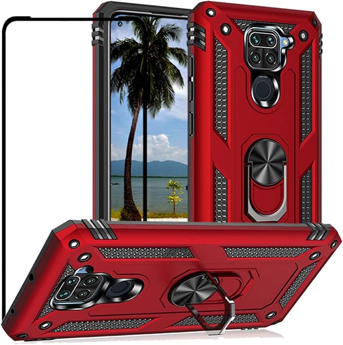 Funda para Xiaomi Redmi Note 9 con protector de pantalla de vidrio templado - Quierox - Tienda Online