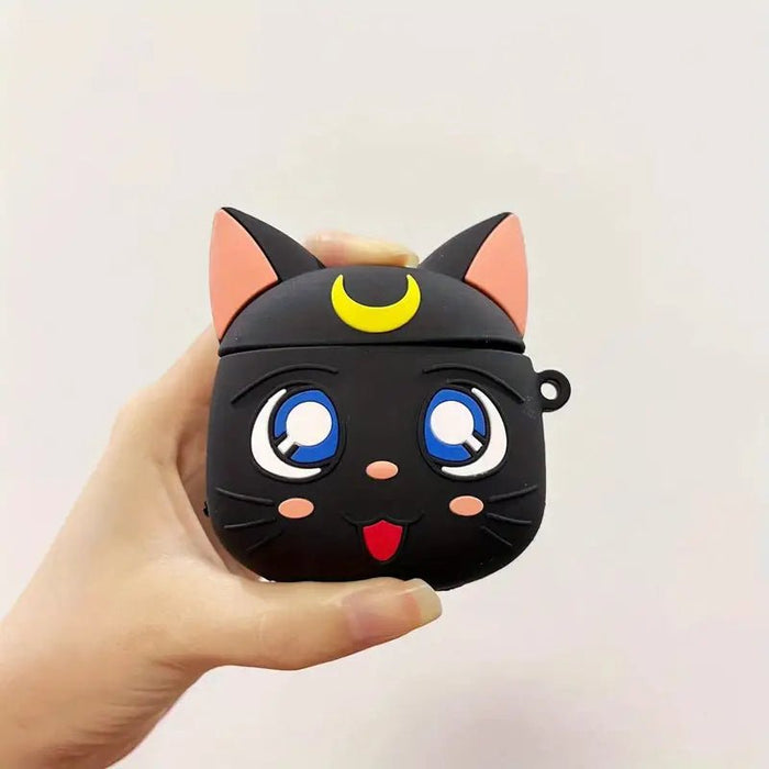 Funda Protectora De Silicona Con Diseño De Gato Luna Para Apple Airpods 1/2 Pro - Quierox - Tienda Online
