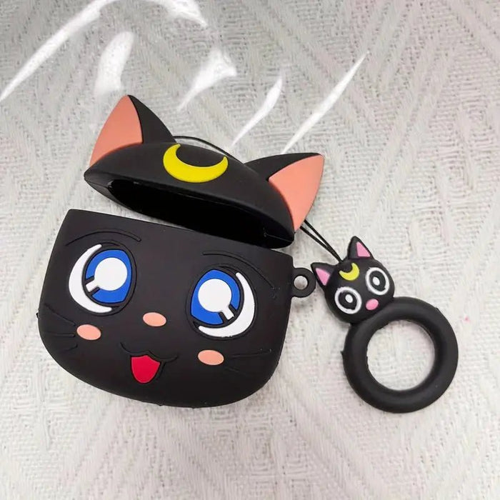 Funda Protectora De Silicona Con Diseño De Gato Luna Para Apple Airpods 1/2 Pro - Quierox - Tienda Online