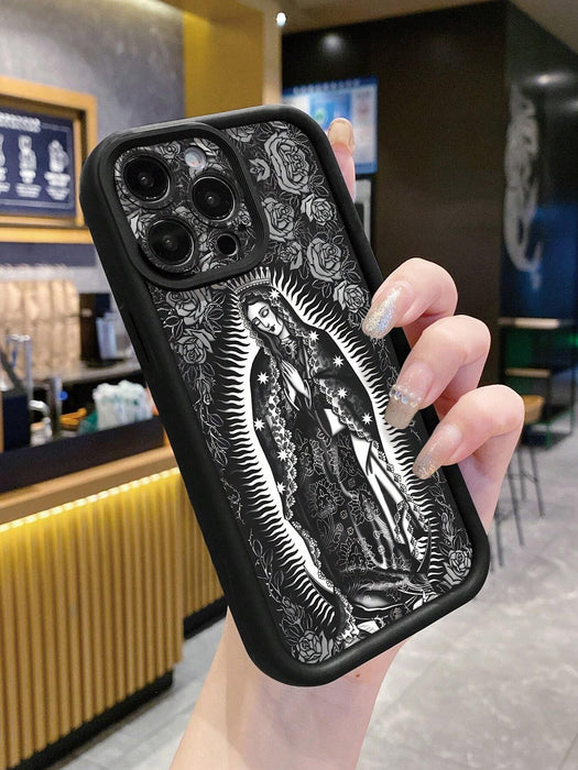 Funda protectora de teléfono con patrón en blanco y negro de Virgen María para iphone 7 plus / 8 plus - Quierox - Tienda Online