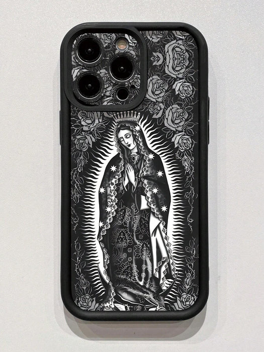 Funda protectora de teléfono con patrón en blanco y negro de Virgen María para iphone 7 plus / 8 plus - Quierox - Tienda Online