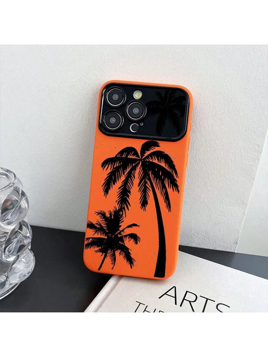 Funda protectora de TPU con diseño de palmera y ventana grande, anticaída - Quierox - Tienda Online