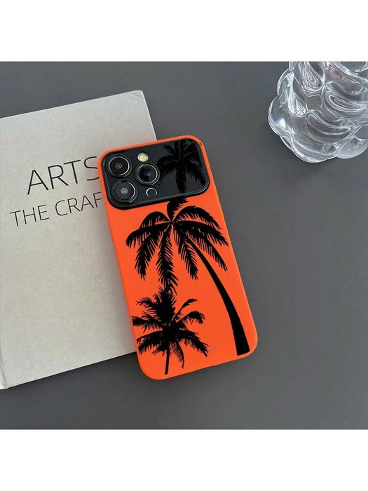 Funda protectora de TPU con diseño de palmera y ventana grande, anticaída - Quierox - Tienda Online