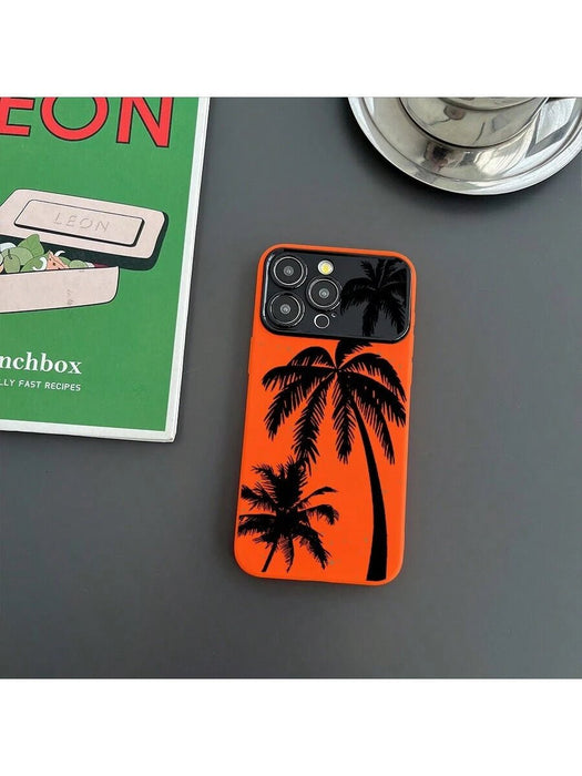 Funda protectora de TPU con diseño de palmera y ventana grande, anticaída - Quierox - Tienda Online