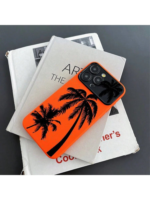 Funda protectora de TPU con diseño de palmera y ventana grande, anticaída - Quierox - Tienda Online