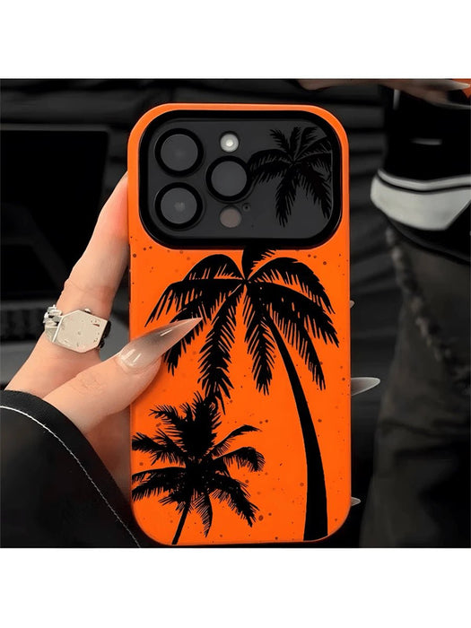 Funda protectora de TPU con diseño de palmera y ventana grande, anticaída - Quierox - Tienda Online