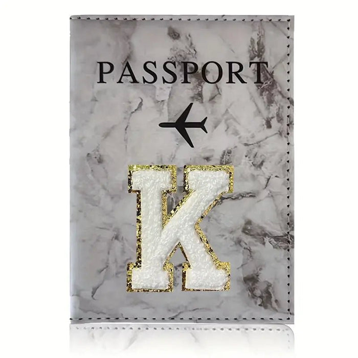 Funda protectora para pasaporte, bordado de toalla estampado con letra - Quierox - Tienda Online