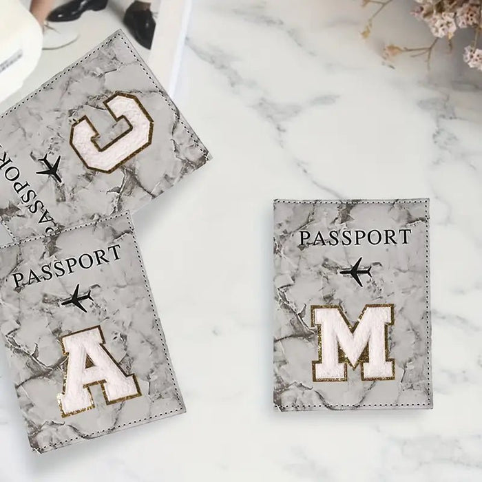 Funda protectora para pasaporte, bordado de toalla estampado con letra - Quierox - Tienda Online
