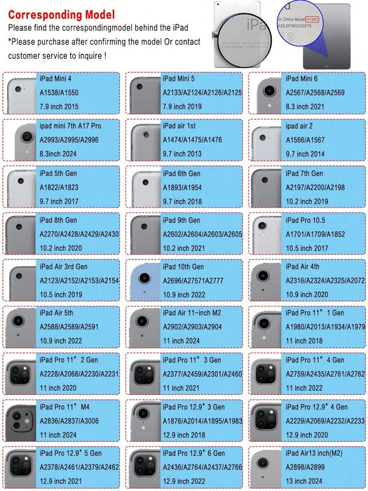 Funda protectora para tableta Apple, ultrafina, con soporte para iPad iPad de 7.ª gn de 2019 - Quierox - Tienda Online