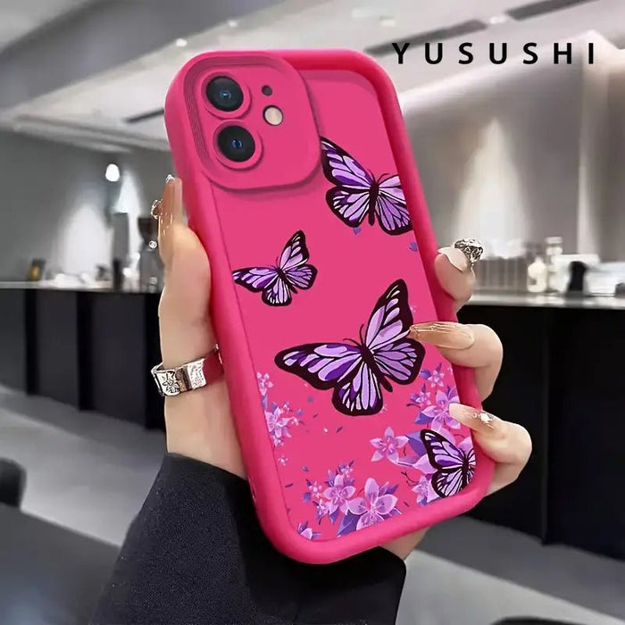 Funda Protectora Para Teléfono, Diseño De Mariposas, Hecha De Silicona, para iphone 11 - Quierox - Tienda Online