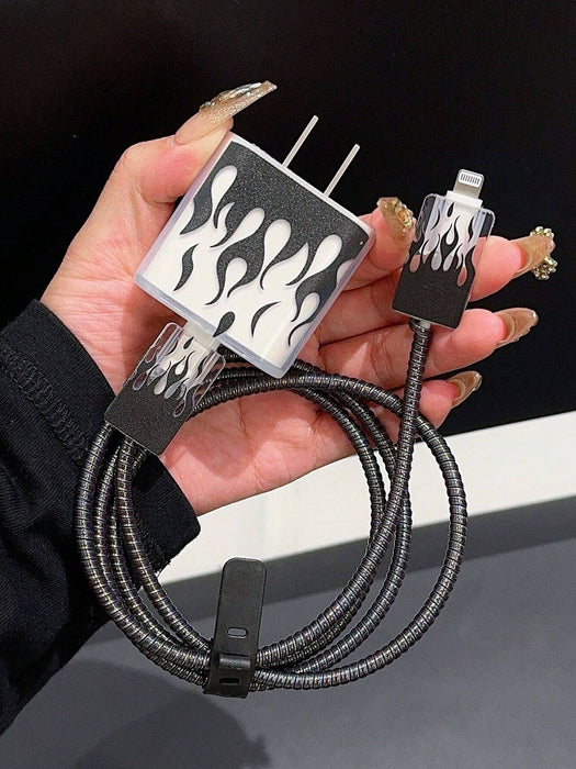 Funda protectora para teléfono móvil infantil con diseño de ángel de llama negra - Quierox - Tienda Online