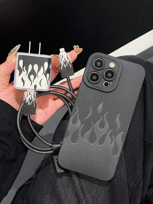 Funda protectora para teléfono móvil infantil con diseño de ángel de llama negra - Quierox - Tienda Online