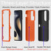 Funda protectora resistente a prueba de polvo a prueba de golpes, 3 en 1 para Motorola Moto Edge 2021 (naranja/negro) - Quierox - Tienda Online
