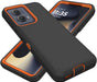 Funda protectora resistente a prueba de polvo a prueba de golpes, 3 en 1 para Motorola Moto Edge 2021 (naranja/negro) - Quierox - Tienda Online